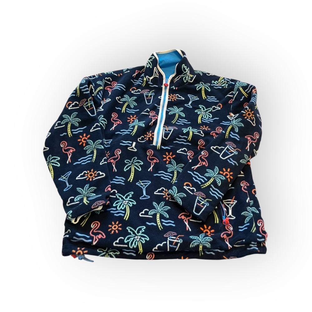 Chubbies Anorak Reversible Pullover Fleece Jacket Size Large